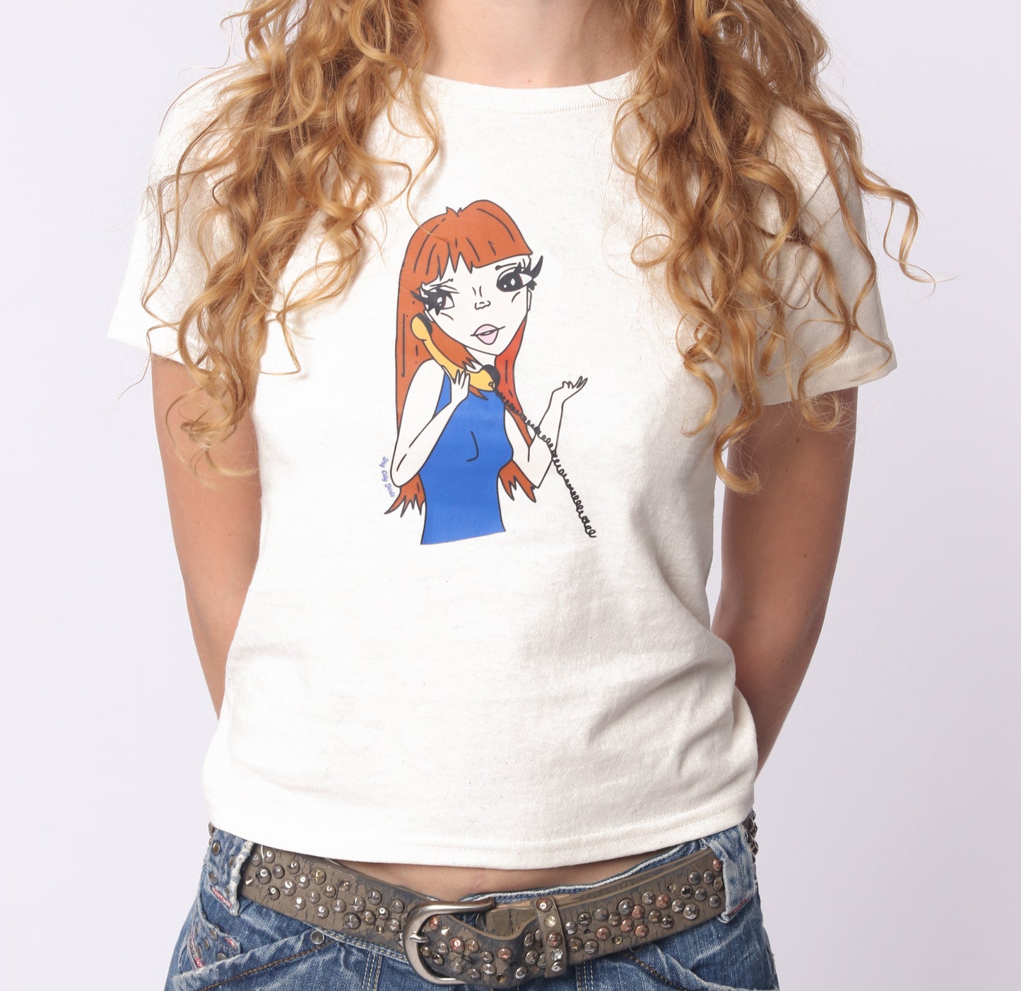 Phone Flirt Baby Tee - Ginger