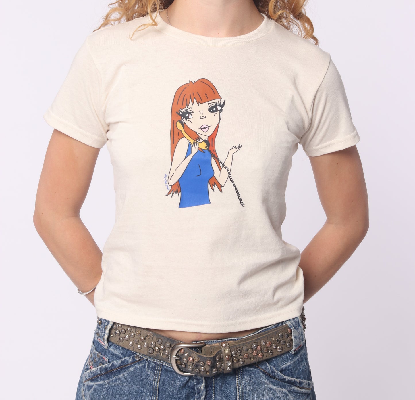 Phone Flirt Baby Tee - Ginger