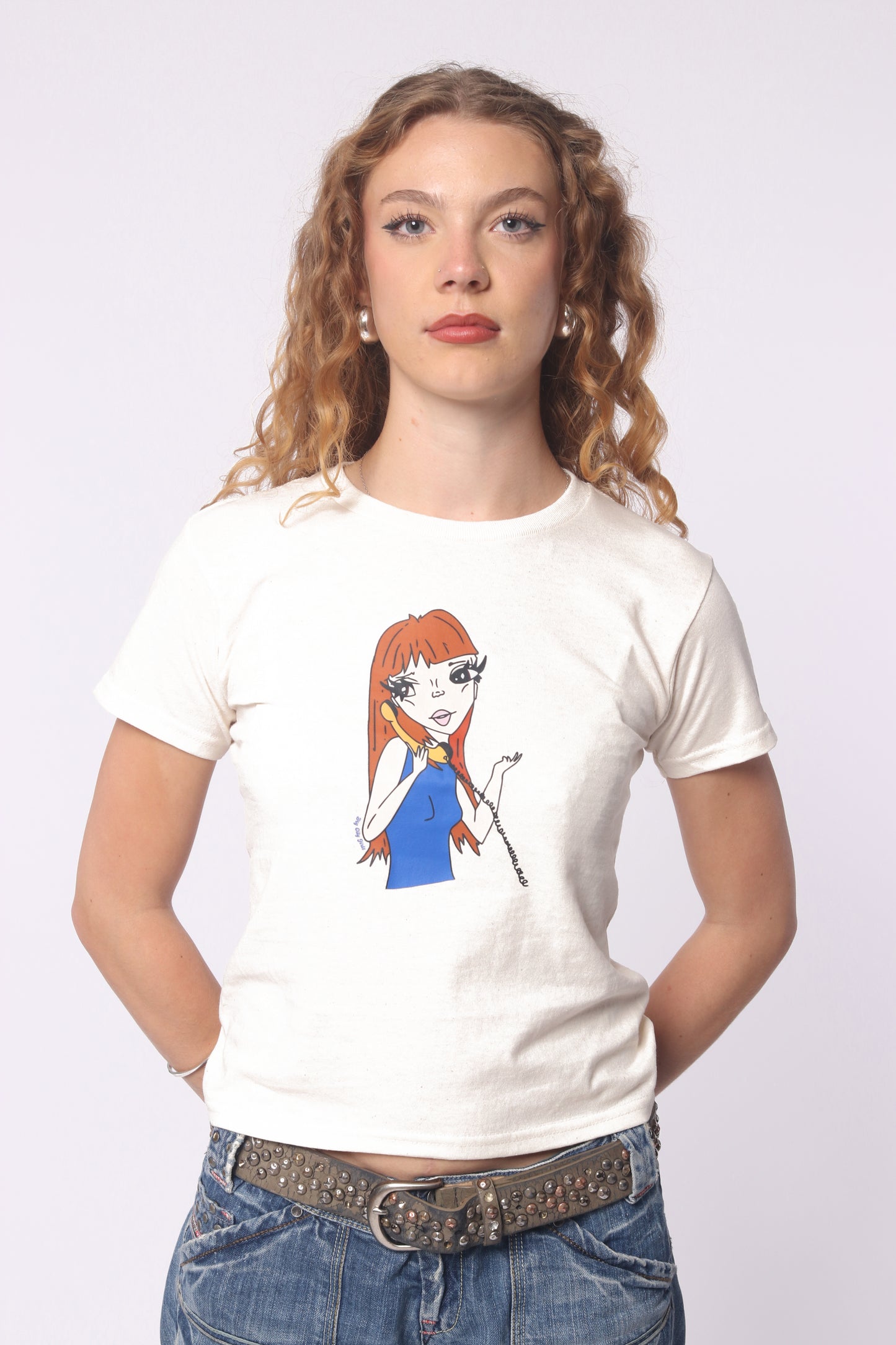 Phone Flirt Baby Tee - Ginger