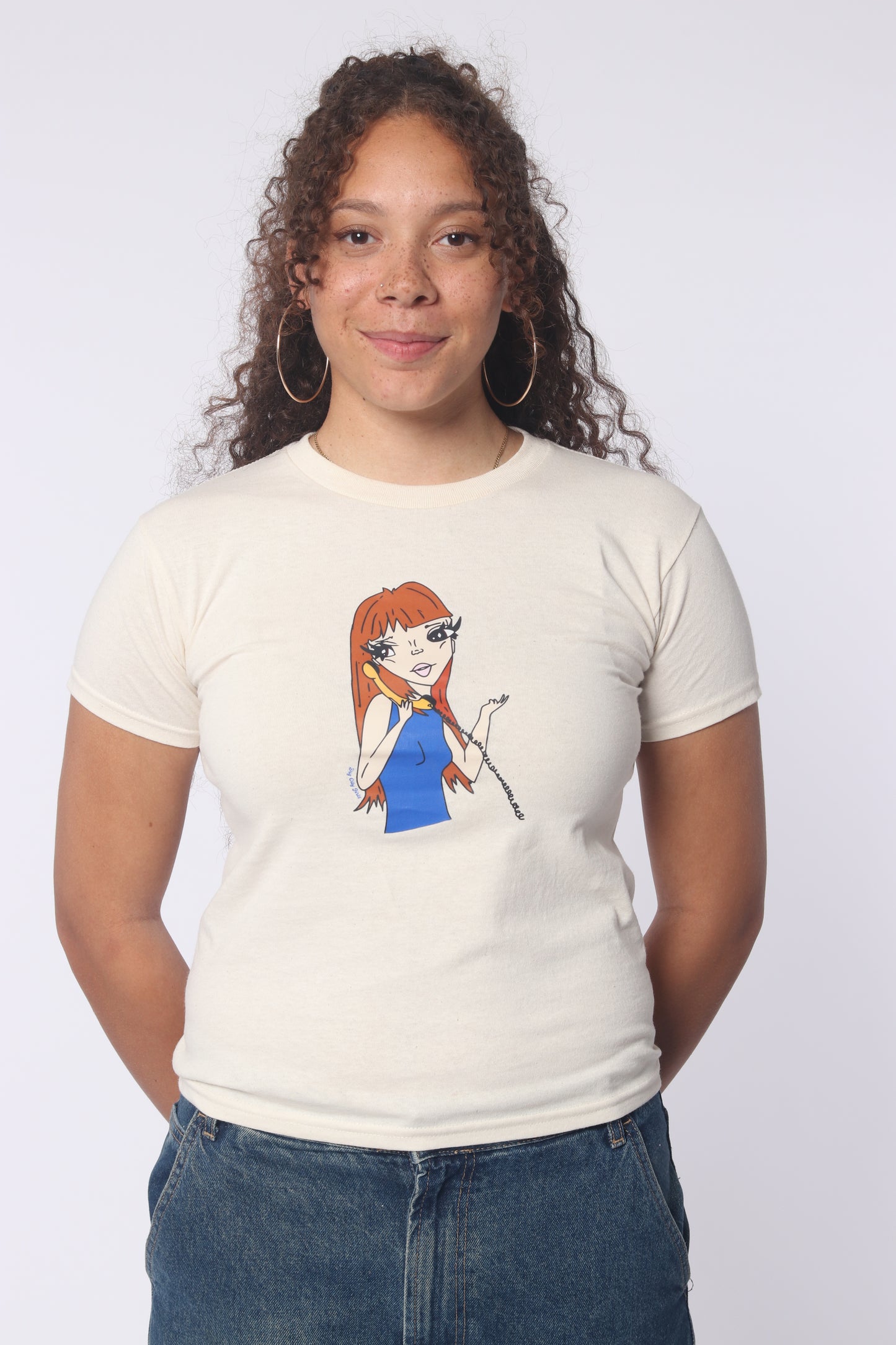 Phone Flirt Baby Tee - Ginger