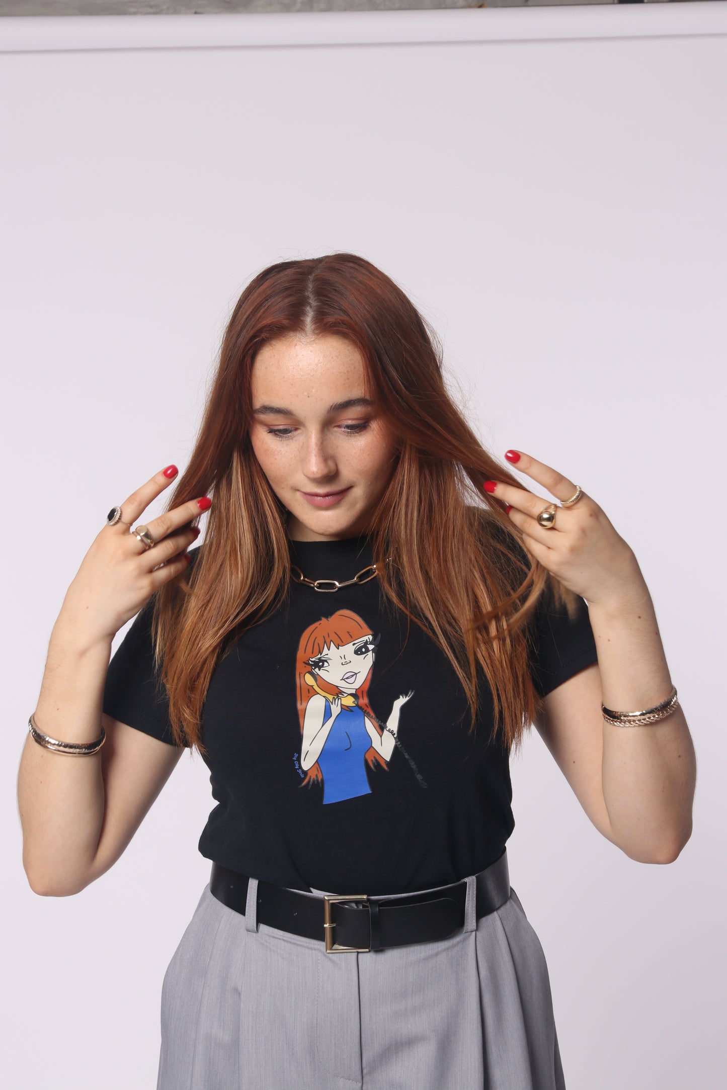 Phone Flirt Baby Tee - Ginger